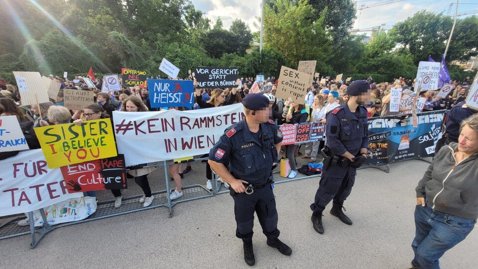 Rammstein-Demo in Wien