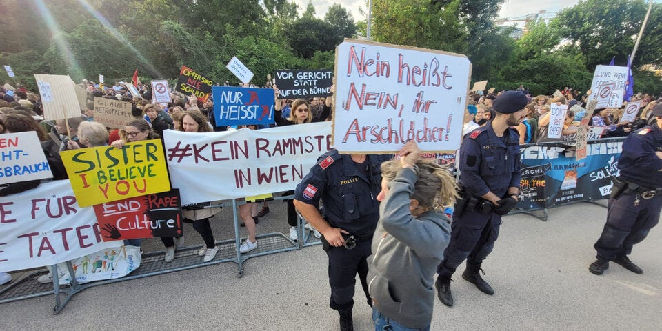 Rammstein-Demo in Wien