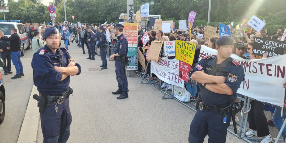 Rammstein-Demo in Wien