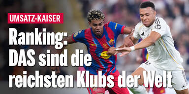 Ranking: DAS sind die reichsten Klubs der Welt