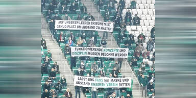 Rapid-Fans mit Botschaft an die Regierung