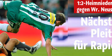 1:2 - Nächste Pleite von Rapid