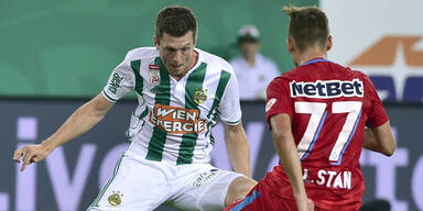 3:1 &ndash; Rapid ringt Steaua Bukarest nieder