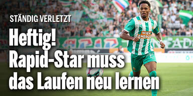 Heftig! Rapid-Star muss das Laufen neu lernen