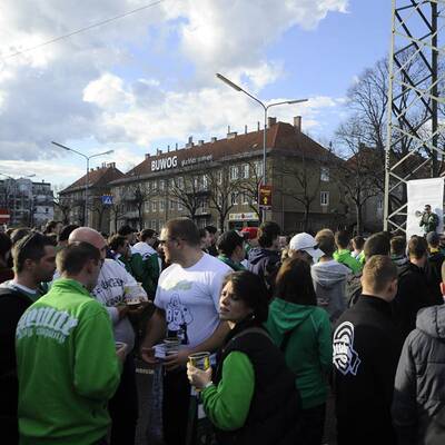 Fanprotest bei den Hütteldorfern