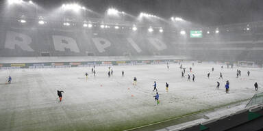 Schnee-Chaos in Wien: Rapid gegen St. P&ouml;lten abgesagt