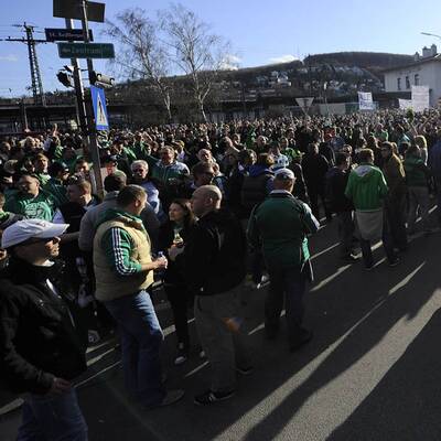 Fanprotest bei den Hütteldorfern