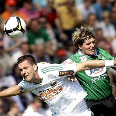 Niedergeschlagene Rapidler in Ried