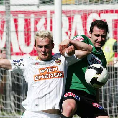 Niedergeschlagene Rapidler in Ried