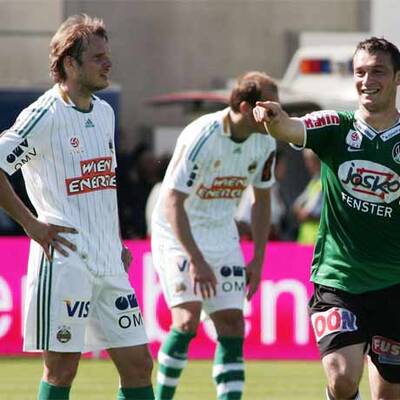 Niedergeschlagene Rapidler in Ried