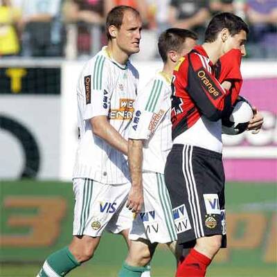 Niedergeschlagene Rapidler in Ried