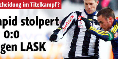 Rapid stolpert zu 0:0 gegen LASK