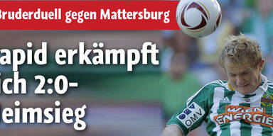 Rapid erkämpft sich 2:0-Heimsieg