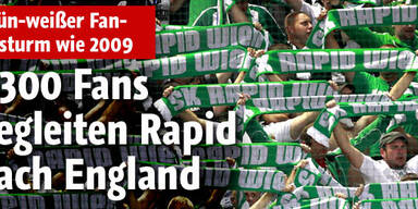 1.300 Fans begleiten Rapid nach England