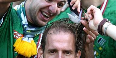 So ausgelassen feierte Rapid