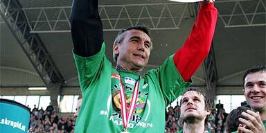 So ausgelassen feierte Rapid