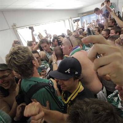 Fans empfangen Rapids Wunderteam