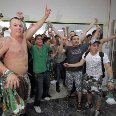 Fans empfangen Rapids Wunderteam