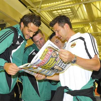 Fans empfangen Rapids Wunderteam