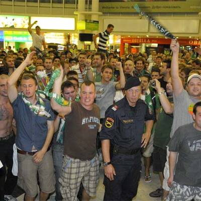 Fans empfangen Rapids Wunderteam