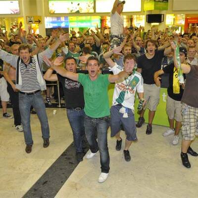 Fans empfangen Rapids Wunderteam