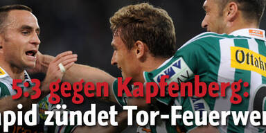 Rapid Wien zündet Tor-Feuerwerk