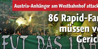 86 Rapid-Fans müssen vor Gericht