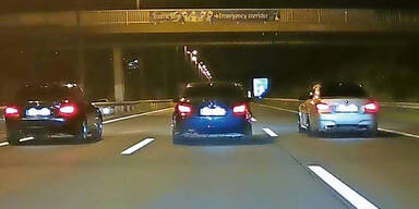 Trio raste auf Stadtautobahn um die Wette