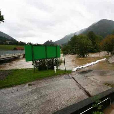 Hochwasser in Ransing bei Mariazell