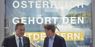 ÖVP-Plakate ohne Spindelegger 