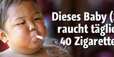 Dieses Baby raucht 40 Zigaretten am Tag