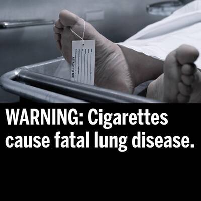 Schock-Fotos gegen das Rauchen