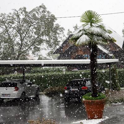 So winterlich ist es bei Velden