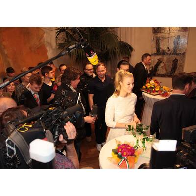 Larissas Empfang im Rathaus