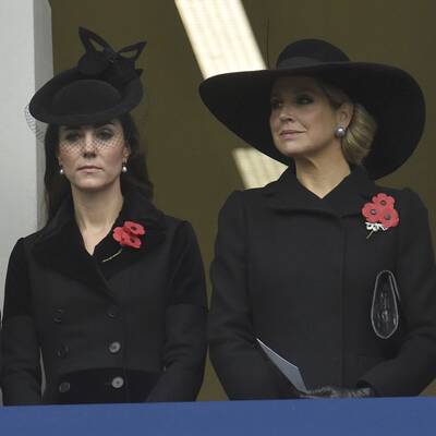 Königin Máxima besucht Kate am Remembrance Day
