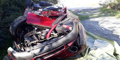 Zwei M&auml;nner sterben bei Horror-Crash im Burgenland