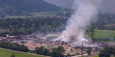 Großbrand in Osttiroler Recycling-Anlage