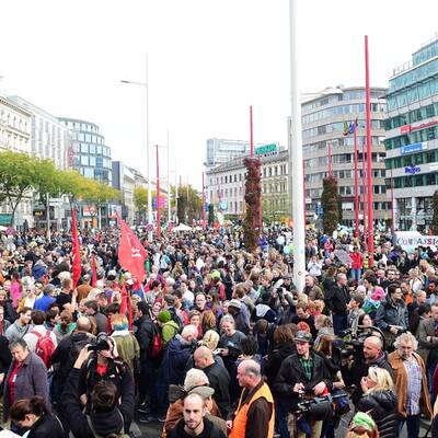 Großdemo für Flüchtlinge in Wien 