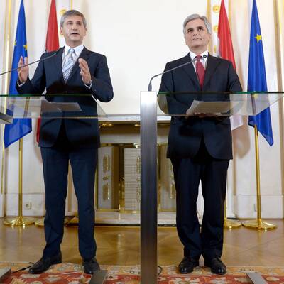 Michael Spindelegger (ÖVP), Werner Faymann (SPÖ)