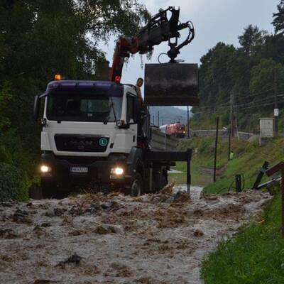 Hochwasser in Brixen im Thale 