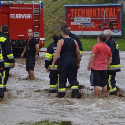Hochwasser in Brixen im Thale 
