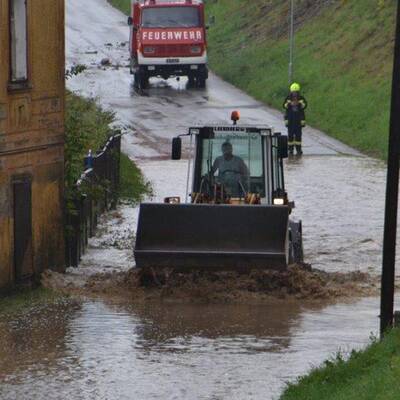 Hochwasser in Brixen im Thale 