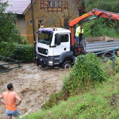 Hochwasser in Brixen im Thale 