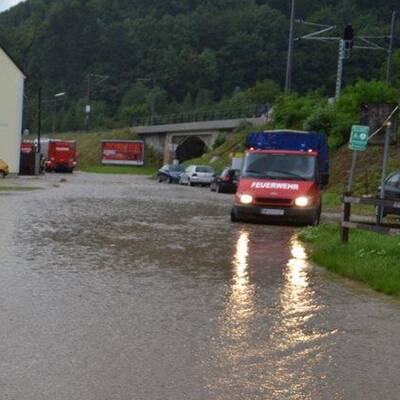 Hochwasser in Brixen im Thale 