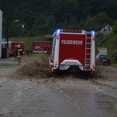 Hochwasser in Brixen im Thale 