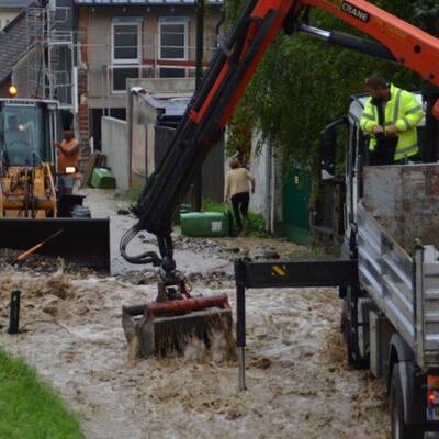 Hochwasser in Brixen im Thale 
