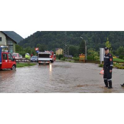 Hochwasser in Brixen im Thale 