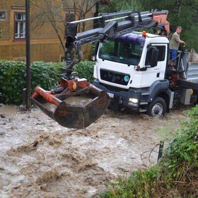 Hochwasser in Brixen im Thale 