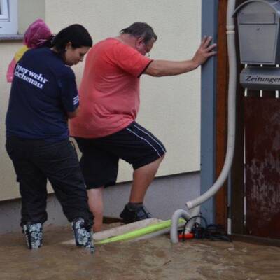 Hochwasser in Brixen im Thale 