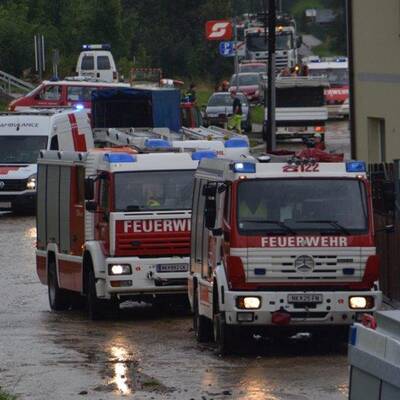 Hochwasser in Brixen im Thale 